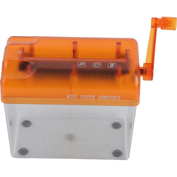 Tritacarte Manuale Portatile Struttura Compatta Funzionamento Facile Manovella Per Ufficio Desktop Homeorange-image