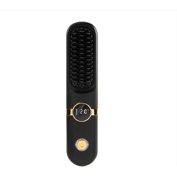 Inf Mini Spazzola Lisciante Portatile Senza Fili - Vetroceramica, 3D Anti-Scottatura Nero-image
