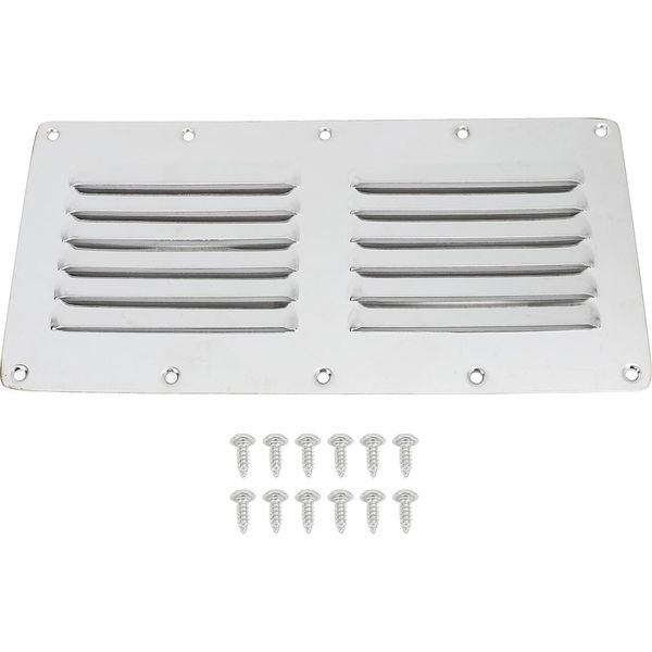 Griglia Di Ventilazione Per Barca, Antiruggine, Acciaio Inox 304, Copertura Griglia Di Ventilazione Marina Con Viti Per Yacht, Camper, 230 X 115 Mm/9,1 4,5 Pollici-image
