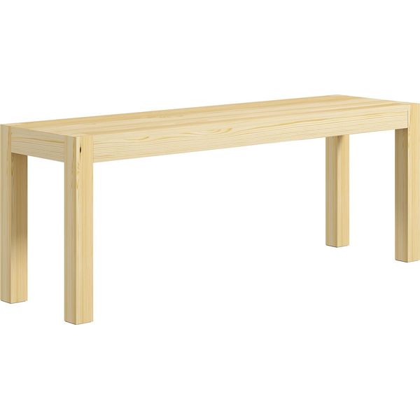 Panca Fortuna Lai A 2 Posti Panca In Legno In Stile Rustico, Panca Da Cucina Per Soggiorno, Fino A 240 Kg, Legno Di Pino, Naturale, 120X33X45 Cm-image
