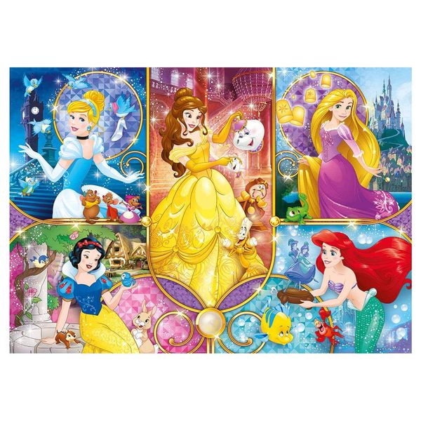 Clementoni - Puzzle Disney Princess Brilliant 104 Elementy, Oficjalny Produkt-image