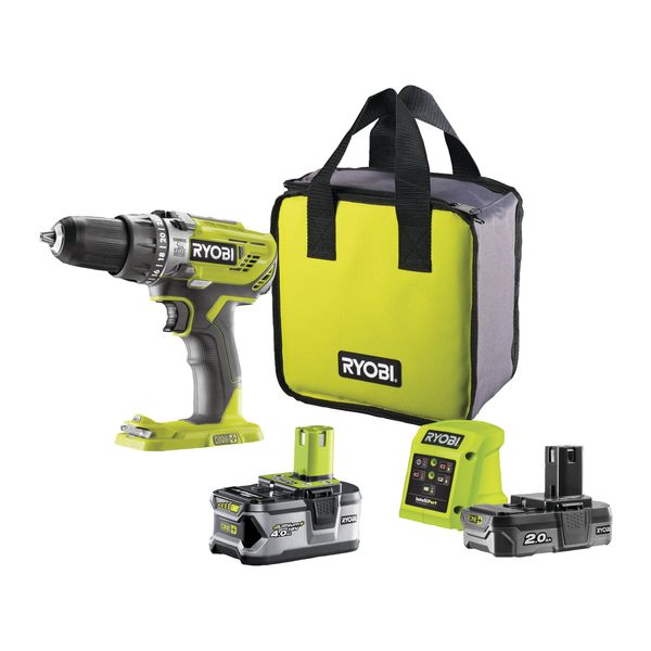 Ryobi R18PD3-0 Batteria Per Trapano A Percussione 18 V 50 Nm (4,0 + 2,0) Ah-image