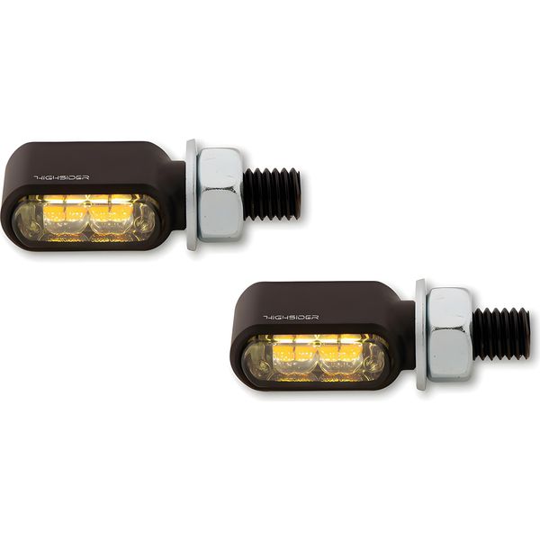 Highsider Cnc 2In1 Indicatore Di Direzione/Luce Di Posizione A Led Little Bronx, Nero, Oscurato, Omologato E, Coppia-image