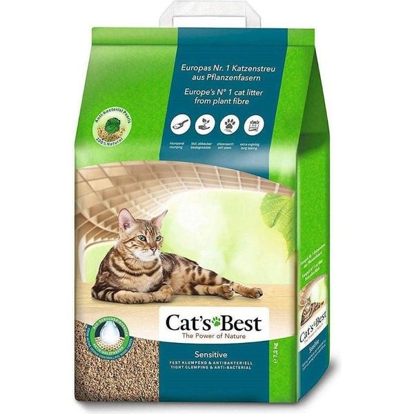 Cat's Best Sensitive 20 Litri Lettiera Per Gatti Agglomerante Antibatterico-image