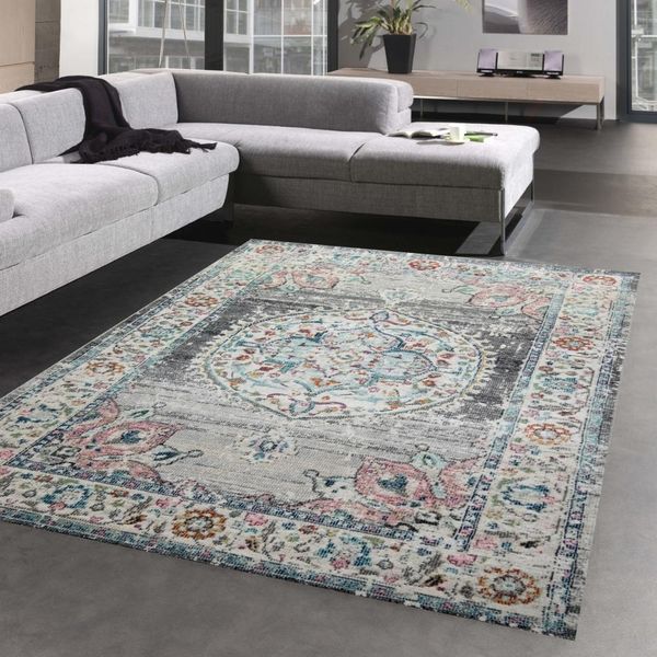 Tappeto Orientale Per Esterni Tappeto Da Salotto Ornamentale In Grigio Dimensioni - 160 X 230 Cm-image