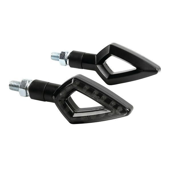 Lampa Kier Indicatore Moto 12V Led Vetro Bianco Luce Arancione-image