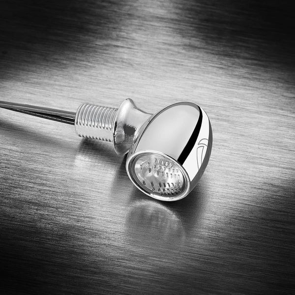 Kellermann Atto Mini Indicatore Di Direzione A Led Con Luce Posteriore E Freno Integrata, Coppia Cromata-image