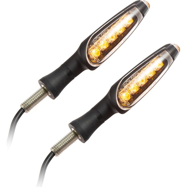 Koso Indicatori Universali Per Moto A Led Illimitati, Nero Opaco Omologati 1 Coppia-image