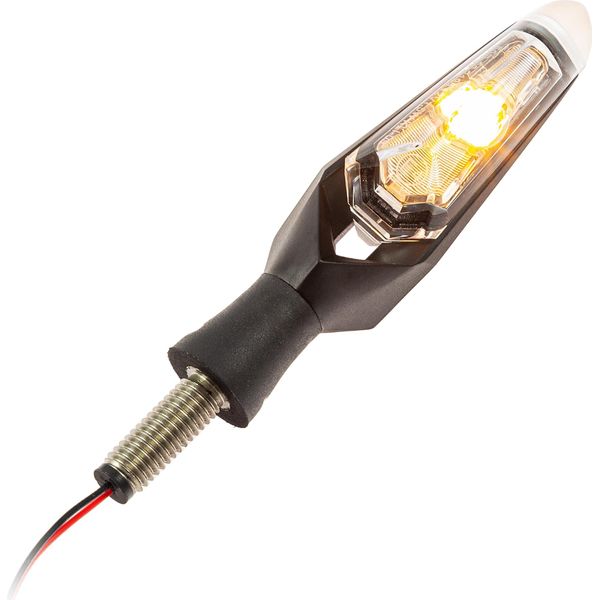 Koso Indicatori Di Direzione Universali Per Moto A Led Marte Nero Opaco Omologati E-image
