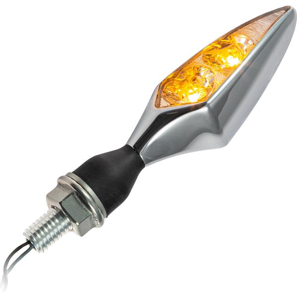 Kellermann Rombo Pl Indicatore Di Direzione A Led Con Luce Di Posizione Cromata Coppia Anteriore-image
