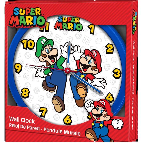 Zegar śCienny Super Mario Bros - Oficjalny Produkt Kids Licensing Dla Dzieci-image