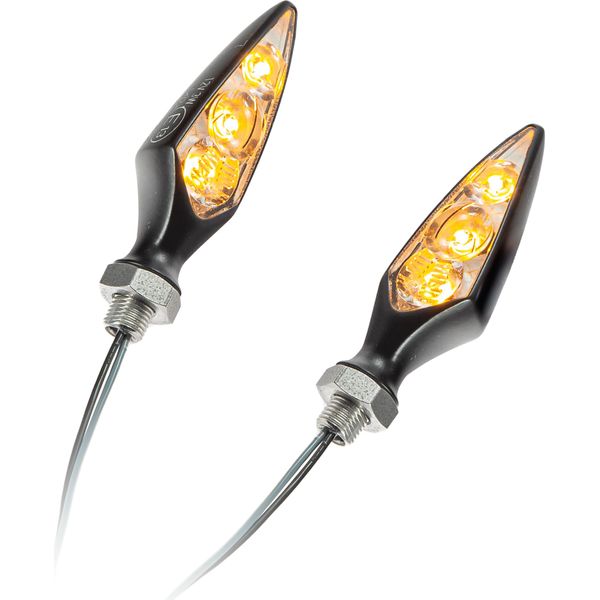 Kellermann Rhombus S Dark Led Indicatori Di Direzione Neri Oscurati Coppia Anteriore-image