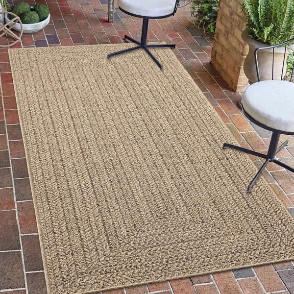 Tappeto Moderno Per Interni Ed Esterni In Juta Dimensioni - 60 X 90 Cm-image