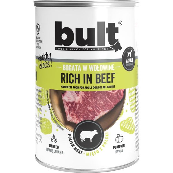 Bult Cibo Umido Per Cani, In Lattina, Ricco Di Manzo, 400 G-image