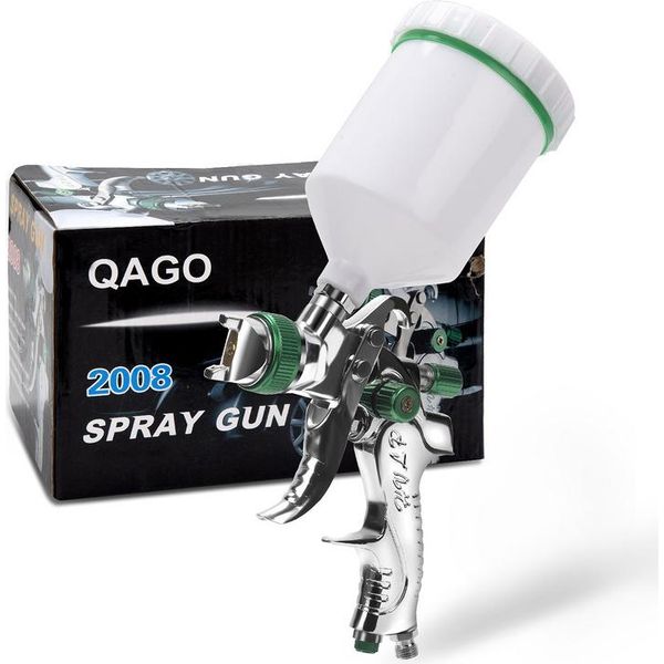 Yakimz 2X Hvlp Vernice Pistola A Spruzzo 600Ml Professionale Pistola A Spruzzo Ugelli (1,4/1,7/2,0 Mm) La Pistola A Gravità-image