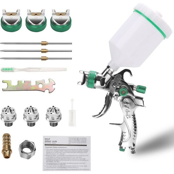 Yakimz Hvlp Pistola Per Verniciatura 100 Ml/Min Su Auto, Navi E Mobili 600Ml Pistola Professionale 1 Pezzo-image