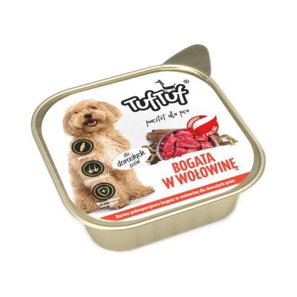 Cibo Umido Per Cani Tuf Tuf Beef Pate Alupak 300G-image
