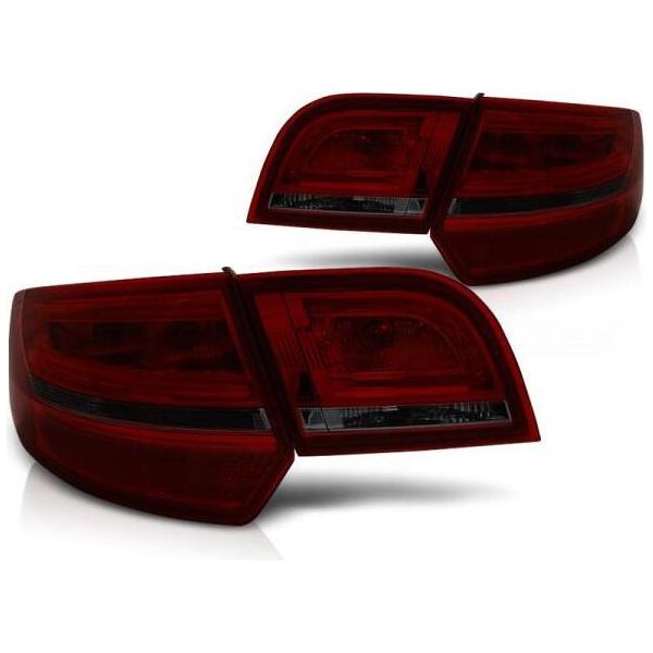 Fanali Posteriori A Led Per Audi A3 8P Sportback Anno 04-08 Rosso/Fumo-image