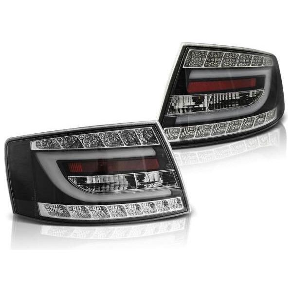 Luci Posteriori A Led Per Audi A6 C6 4F Berlina Anno 04-08 Nero 7-PIN-image