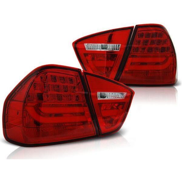 Luci Posteriori A Led Per Bmw E90 Berlina 05-08 Rosso-image