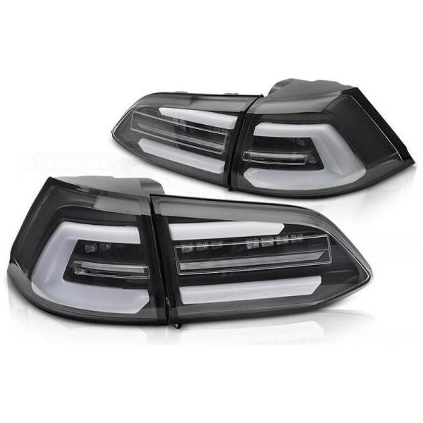 Fanali Posteriori Full Led Per Vw Golf 7 (Vii) Variant Anno 13-17 Nero-image