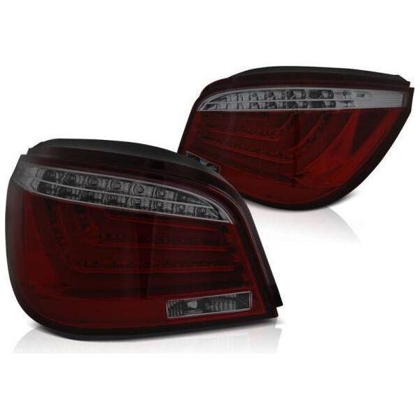 Luci Posteriori A Led Per Bmw E60 Berlina 03-07 Rosso/Fumo-image