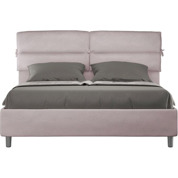 Ityhome - Letto Senza Rete Imbottito 160X190 Microfibra Glicine Nandy-image