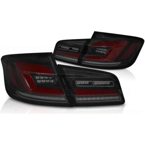 Fanali Posteriori Full Led Per Bmw F10 Sedan Anno 10-16 Black Smoke-image