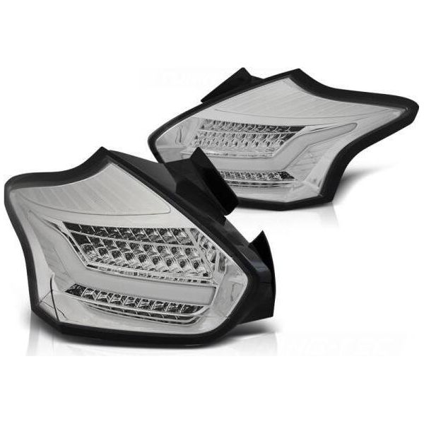 Luci Posteriori A Led Per Ford Focus MK3 Anno 15-18 Indicatori Dinamici Cromati-image