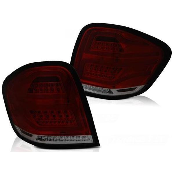 Fanali Posteriori Full Led Per Mercedes Classe M Ml W164 Anno 08-11 Rosso/Fumo-image