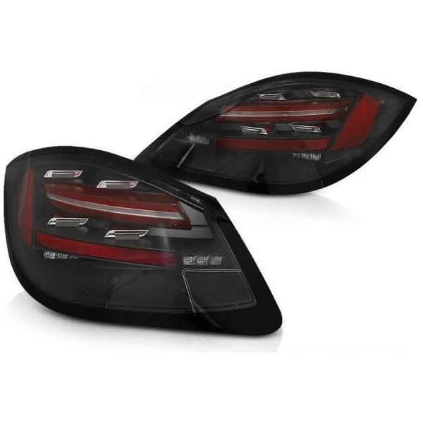 Fanali Posteriori Full Led Per Porsche Boxster 987 + Cayman Facelift 09-12 Nero-image