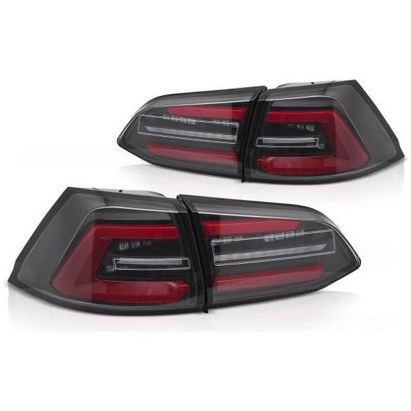 Fanali Posteriori Full Led Per Vw Golf 7 Variant 13-17 Nero Rosso Lightbar-image