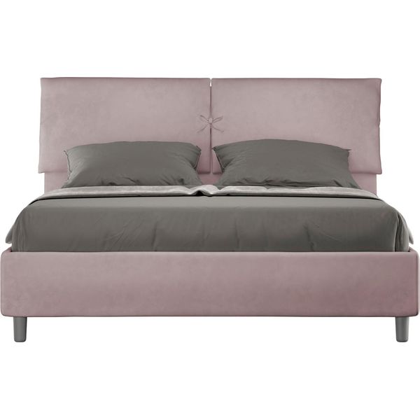 Ityhome - Letto Contenitore Imbottito 160X210 Microfibra Glicine Mados-image