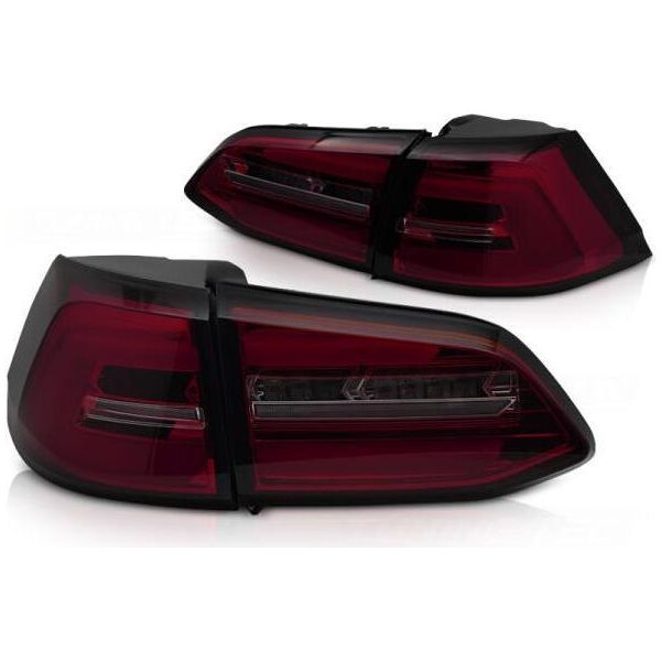 Fanali Posteriori Full Led Per Vw Golf 7 Variant Facelift 17-20 Red/Smoke-image