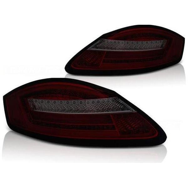 Fanali Posteriori A Led Per Porsche Boxster 987 + Cayman 04-09 Rosso/Fumo-image