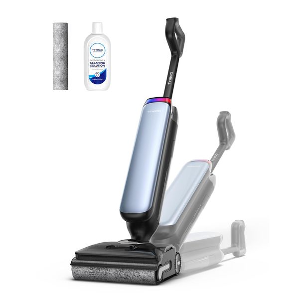 Tineco Floor One S9 Artist Aspirapolvere E Lavapavimenti, Aspirazione 22 Kpa, 360° Smoothdrive, Anti-Tangle, Flashdry 85°C, 50 Minuti Autonomia, 180°-image