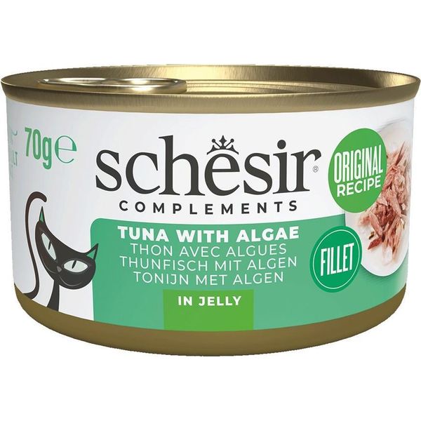 Schesir Adult Cibo Umido Per Gatti In Gelatina, Tonno Con Alghe, 70 G-image