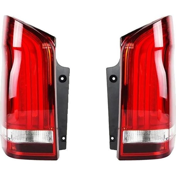 Fanale Posteriore Akd, Luce Di Segnalazione Dinamica A Led, Per Mercedes-Benz Vito 2014-2021, Rosso Grigio Scuro-image