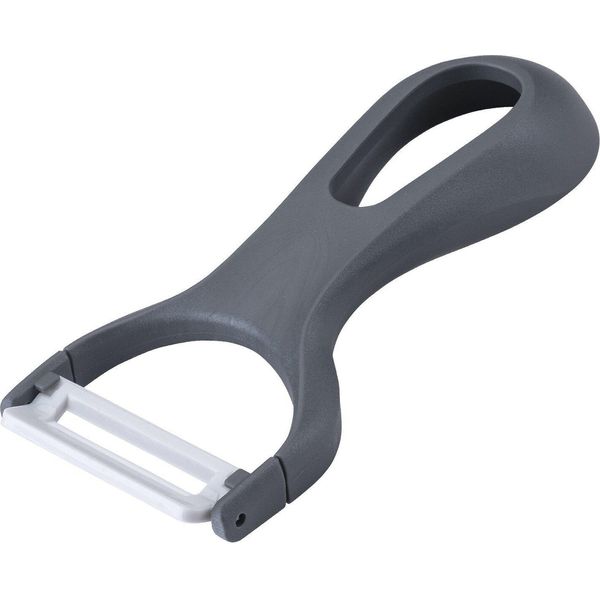 Pelapatate Fackelmann 13,5 Cm, Pelapatate Con Impugnatura Molto Ergonomica E Leggera, Aiuto In Cucina Di Alta Qualità Con Parte Funzionale In Ceramica, Adatto A Tutti I Tipi Di Frutta E Verdura (Colore: Bianco/Nero)-image