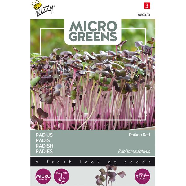 Buzzy Microgreens Ravanello Daikon Rosso Semi - Circa 5 Gr | Buzzy_080323-image