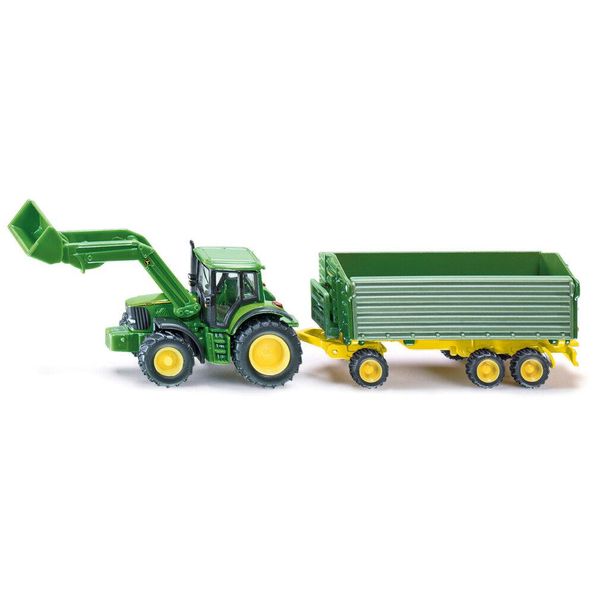 Sieper Siku 1843 John Deere Con Caricatore Frontale E Rimorchio 1843-image