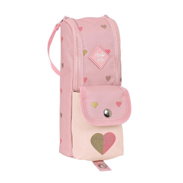 Astuccio Per Matite Glow Lab Hearts Pink (6 X 21 X 6 Cm)-image