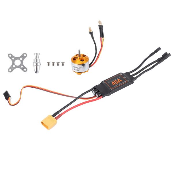 Motore Rc, 2212 Motore, 40A Brushless Esc, Brushless Esc, Brushless Motore Esc, Rc Motore Esc Set-image