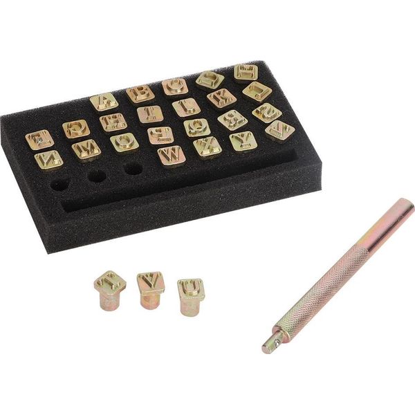 Set Di Lettere In Metallo, Set Di Timbri Da 6 Mm, Accessori Per La Timbratura, Per La Timbratura Di Oggetti Di Artigianato In Pelle-image