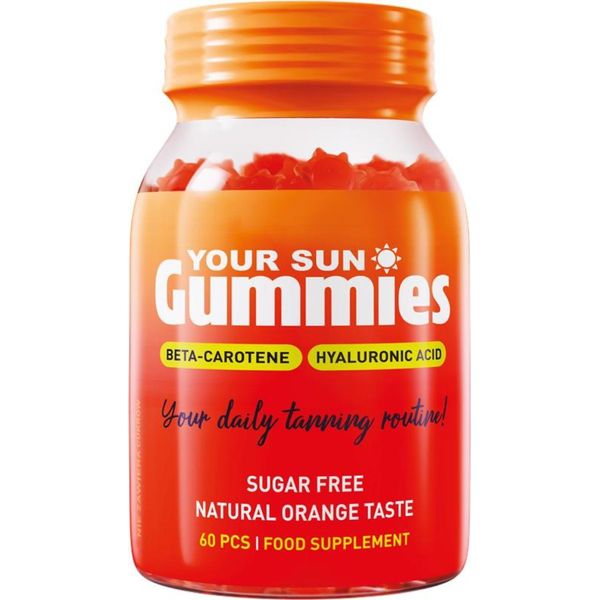 Your Sun Gummies Caramelle Gommose Per Abbronzatura Beta-Carotene Arancia 60 Pz-image