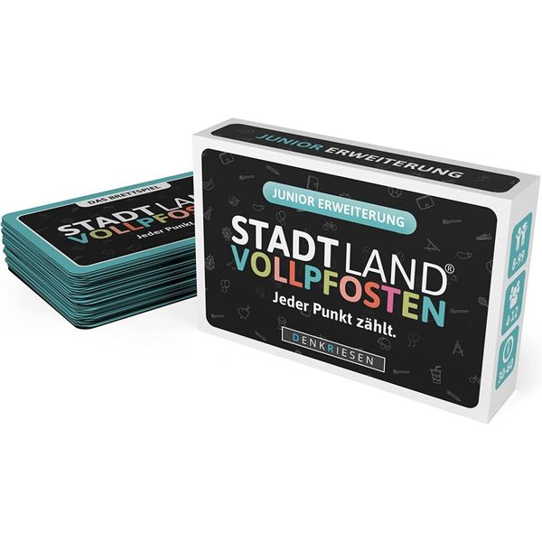 D & R Denkriesen Stadt Land Vollpfosten® - Das Brettspiel - Erweiterung - Junior Edition Ogni Punto Conta. DEN09388-image