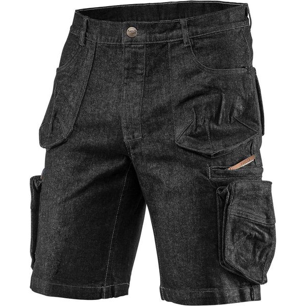 Neo Tools Pantaloncini Neri - Pantaloni Da Lavoro In Denim - Pantaloni Di Sicurezza Pantaloni Protettivi Abbigliamento Da Lavoro Estivo - Taglia 3XL-image