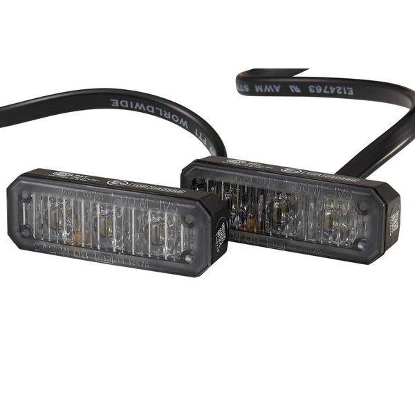 Lampeggiante 24 V Led Bianco Hella Universalmente Applicabile A Vari Veicoli.-image