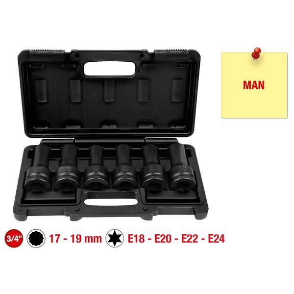 Ks Tools Set Di Bussole Elettriche Da 3/4" Da 6 Pezzi 460.1505"-image