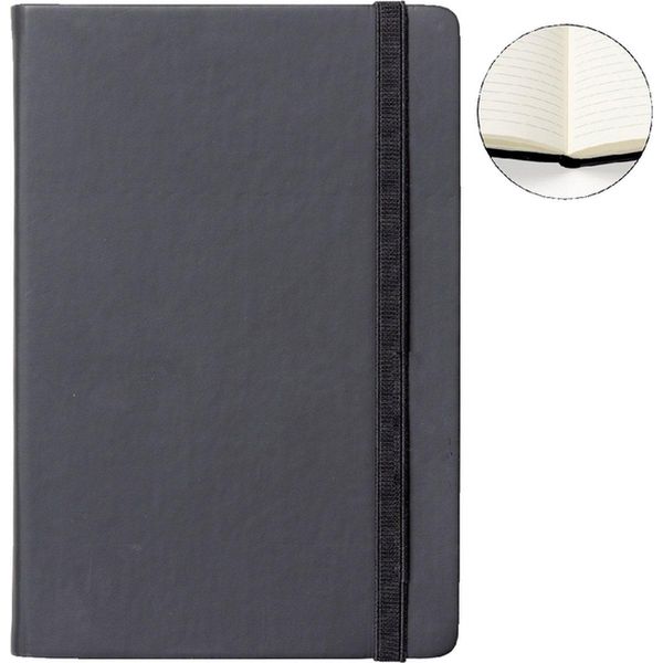 Quantore - Taccuino - A5 - Nero - Copertina Rigida - Foderato - 1 Pezzo-image